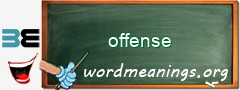 WordMeaning blackboard for offense